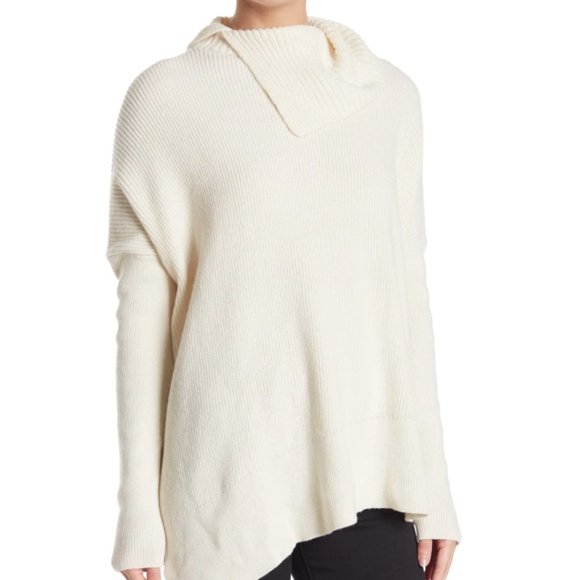 All Saints Sweaters - Drape Collar Wool Blend Sweater from ALLSAINTS